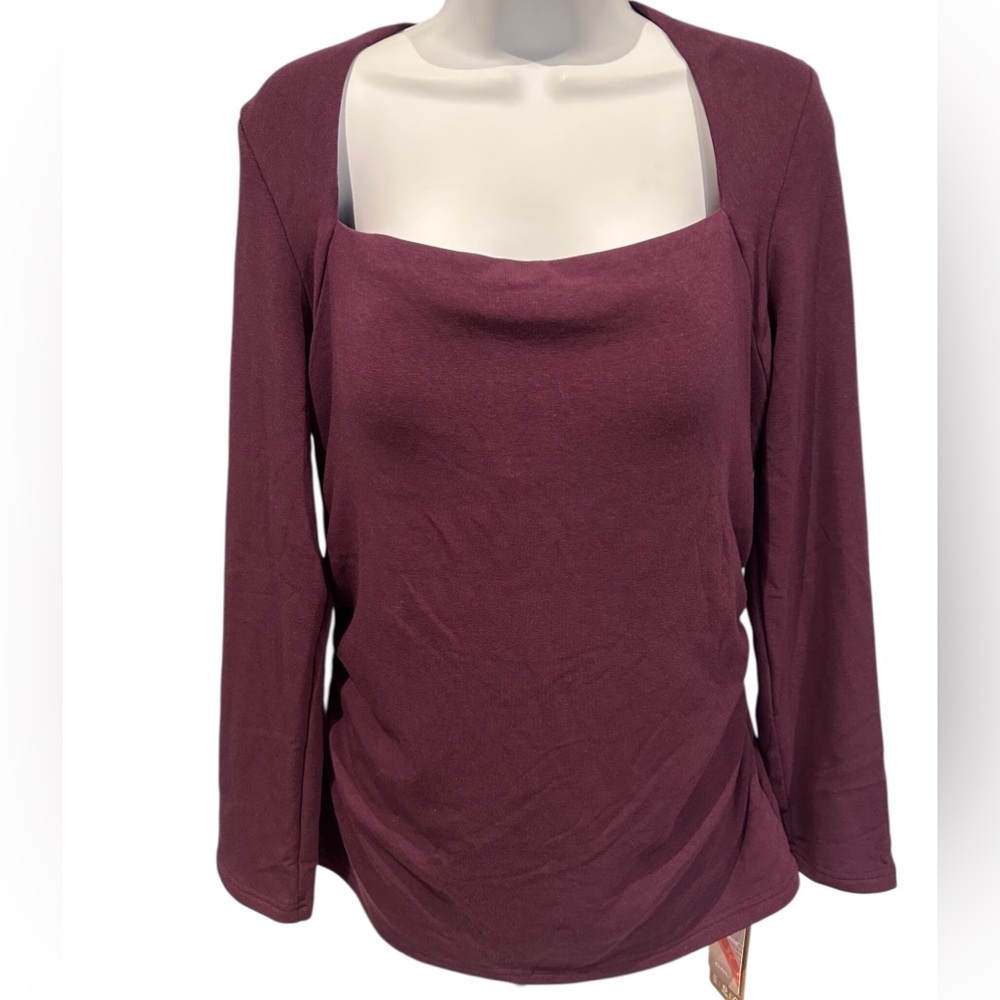OGL ProWarm Eco-Mousse Angular Square Neck Side Ruched Bra Top Size XL NWT